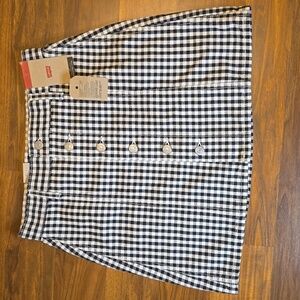 Levi's A-line checked mini skirt